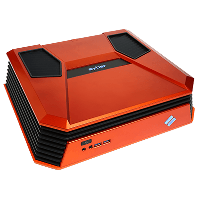 Syber C Series Mini-ITX Gaming Chassis w/ 7 color RGB LED, USB 3.0 (Orange Color)