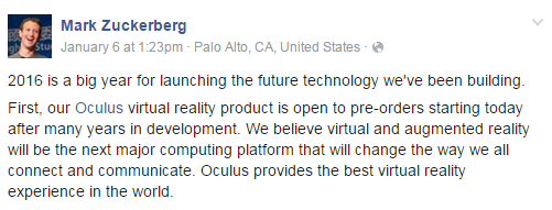 Oculus Rift Coming This Week Oculus Rift Coming This Week