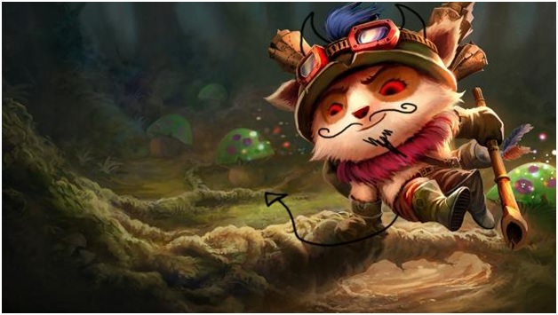 playing teemo on league of legends