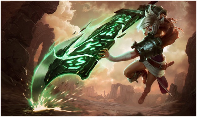 Playing riven on league of legends Riven on league of legends