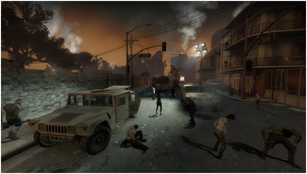 Game play in Urban Flight campaign mod. Urban Flight