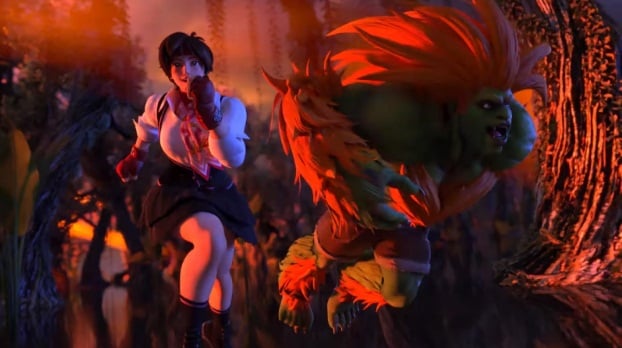 Street Fighter V Sakura and Blanka