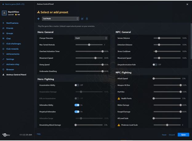 Animus Control Panel