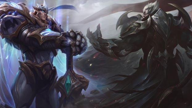 Gaming Computer's Screenshot of God King Garen and God King Darius, A New Legendary Skins