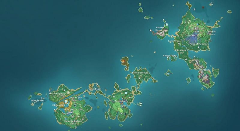 Inazuma and its Geography