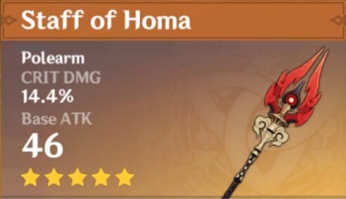 Staff of Homa - Genshin Impact