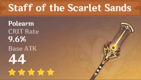 Staff of the Scarlet Sands - Genshin Impact
