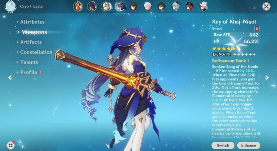 3 Best Weapons for Layla – Genshin Impact