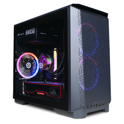 Small form factor gaming pc with a mesh front panel