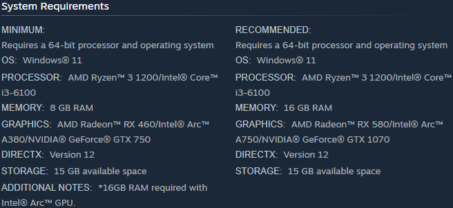 Dragon Quest VII Reimagined System Requirements