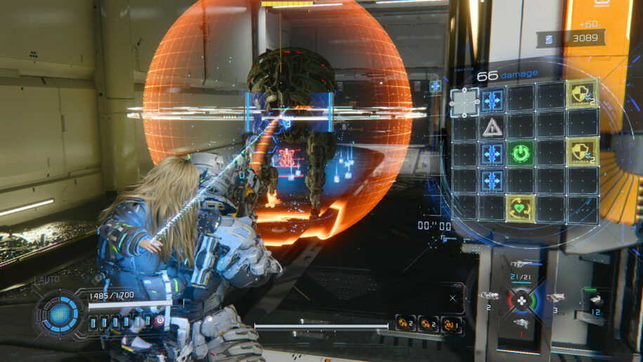 Diana's grid-based hacking ability in Pragmata