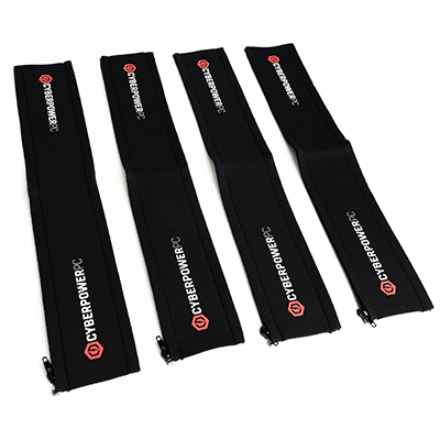 4 Pack 20-Inch Cyberpowerpc Premium zip-up Cable Management Sleeves
