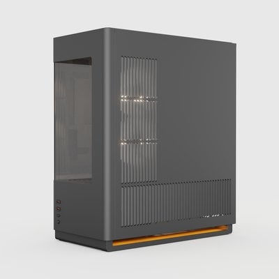 CyberPowerPC MA-01 ATX Mid Tower, Tempered Glass Front & Side + 6x ARGB Fans (Steel Gray)  [Pre-Order Only: Expect product to be shipped on or after October 7th]