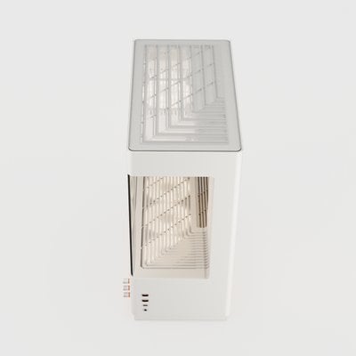 CyberPowerPC MA-01 ATX Mid Tower, Tempered Glass Front & Side + 6x ARGB Fans (Off White)  [Pre-Order Only: Expect product to be shipped on or after October 7th]