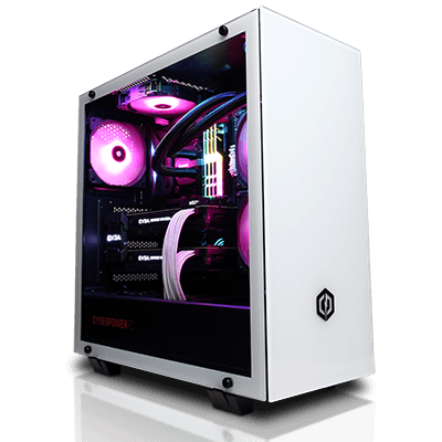 WHITE CYBERPOWERPC ONYXIA MID TOWER GAMING CASE (Case only)