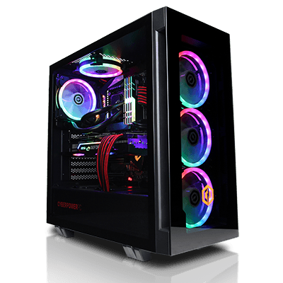 BLACK CYBERPOWERPC ONYXIA II 242W MID TOWER GAMING CASE (Case only)