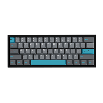 CyberPowerPC Full 121 Key Dye Sub Keycap Set - Cyan (Keyboard not included)