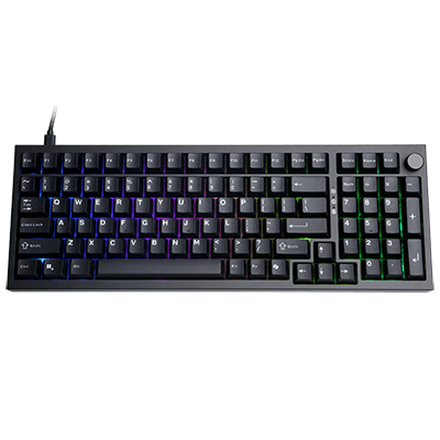 CyberPowerPC CK95 ANSI Full CNC Aluminum ARGB Mechanical Gaming Keyboard - Pearl Edition [Gateron Red Pro Switches]