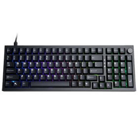 CyberPowerPC CK95 ANSI Full CNC Aluminum ARGB Mechanical Gaming Keyboard - ONYX Edition [Gateron Red Pro Switches]