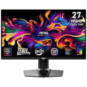 27" MSI MAG 271QP QD-OLED X28 2560x1440 (WQHD) 280Hz refresh rate, and rapid 0.03ms(GtG) next-gen QD-OLED Gaming Monitor