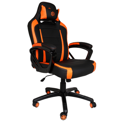 CyberpowerPC Pro Gaming Chair 300 Series (Black/Orange Color)