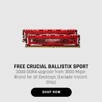 FREE CRUCIAL BALLISTIX Sport 3000 DDR4 upgrade from 3000 Major Brand for all Desktops [Exclude Instant Ship]